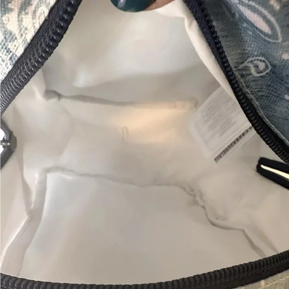 Jansport Blue White Floral Paisley Purse Backpack Style Nice Clean EUC - Picture 4 of 5